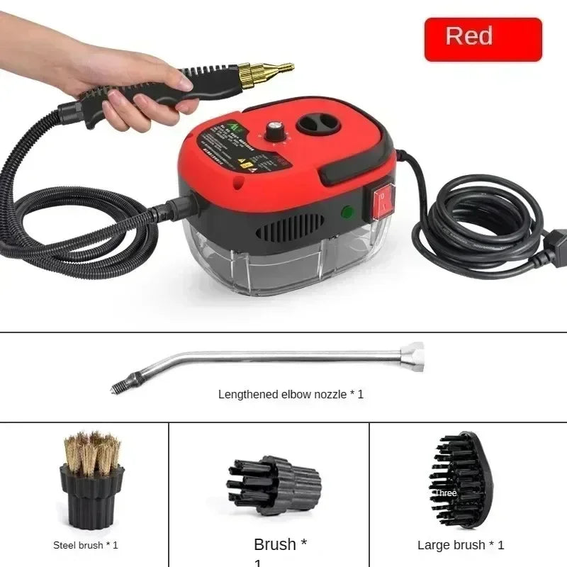 Pulitore a Vapore ad Alta Pressione 2500W – Lavatrice ad Alta Temperatura per Casa, Climatizzatore, Cucina, Cappa e Auto