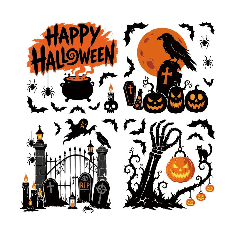 Adesivi statici Halloween per finestre