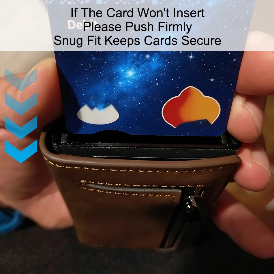 Portafoglio Uomo con Blocco RFID – Porta Carte di Credito in Lega di Alluminio e Fibra di Carbonio, Design Slim e Minimalista