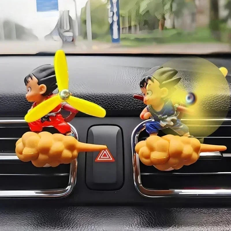 Figura Dragon Ball – Son Goku sulla Nuvola Speedy, Decorazione per Bocchette Auto, Gadget Anime Kawaii