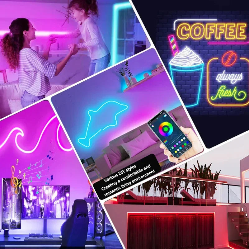 Striscia LED Neon RGB smart IP65 USB Tuya
