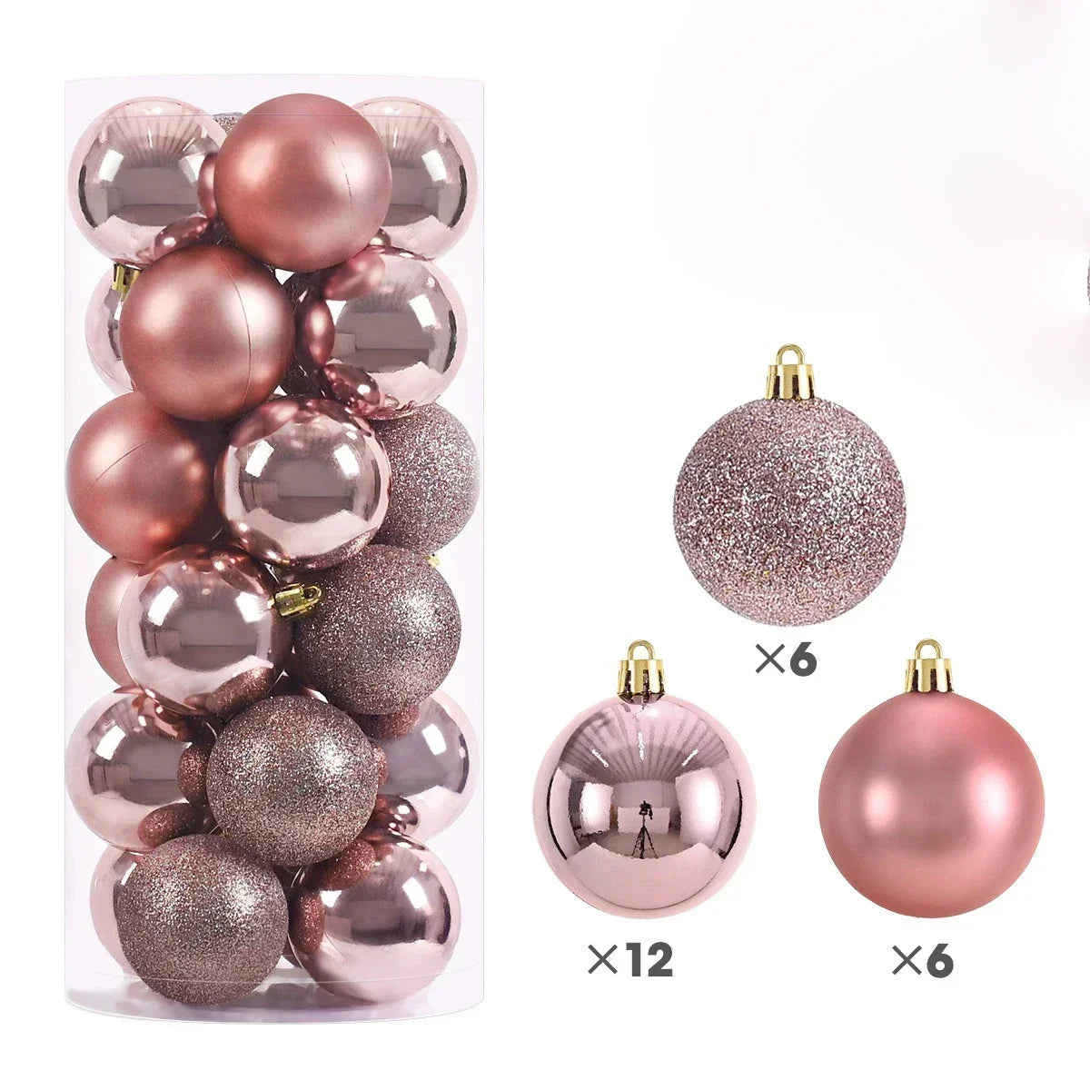 Set 24 palline di Natale da 3, 4 o 6 cm
