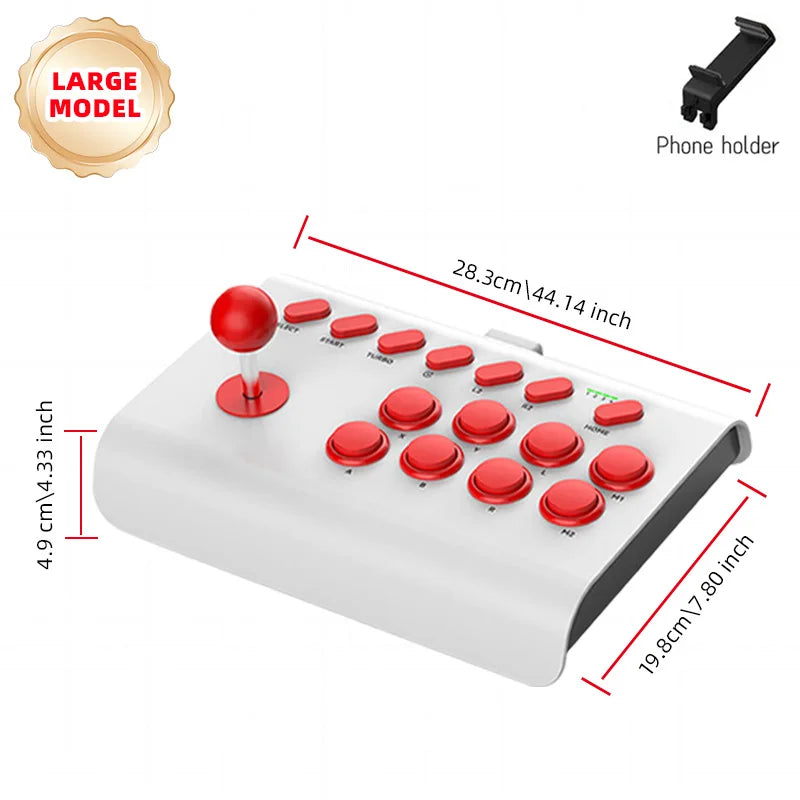 Joystick Arcade Wireless – Controller da Gaming per PC, Android, iOS, Switch, PS3/PS4 – Fighting Stick per Street Fighter e MAME