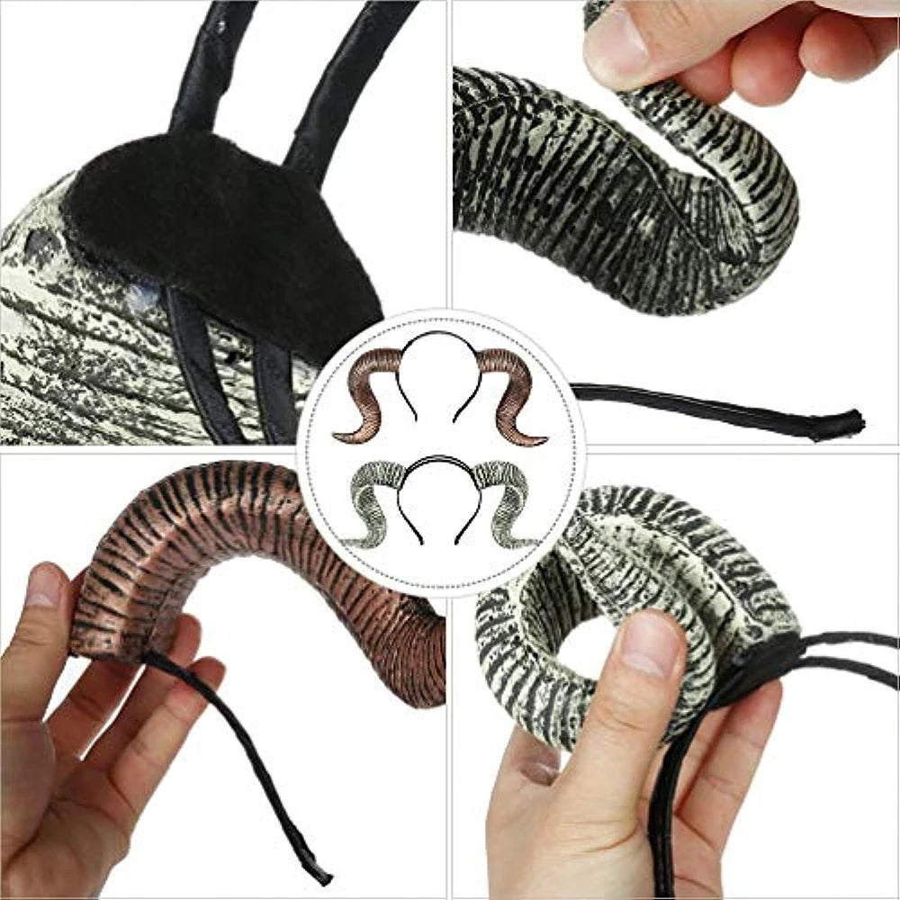 Cerchietto con corna da diavolo curve