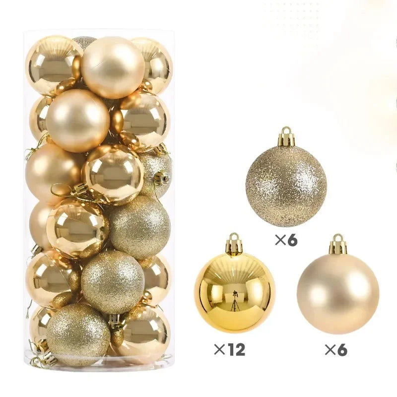 Set 24 palline di Natale da 3, 4 o 6 cm