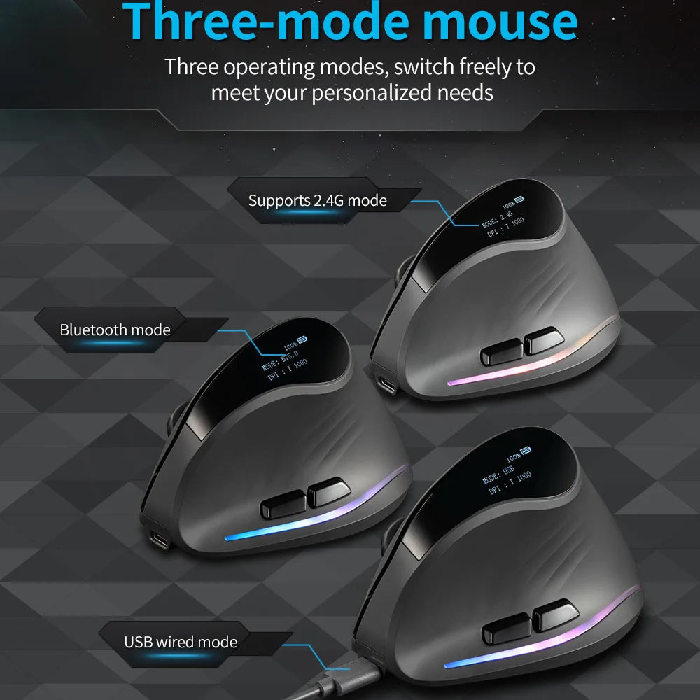 Mouse verticale ergonomico Lefon F35 ricaricabile