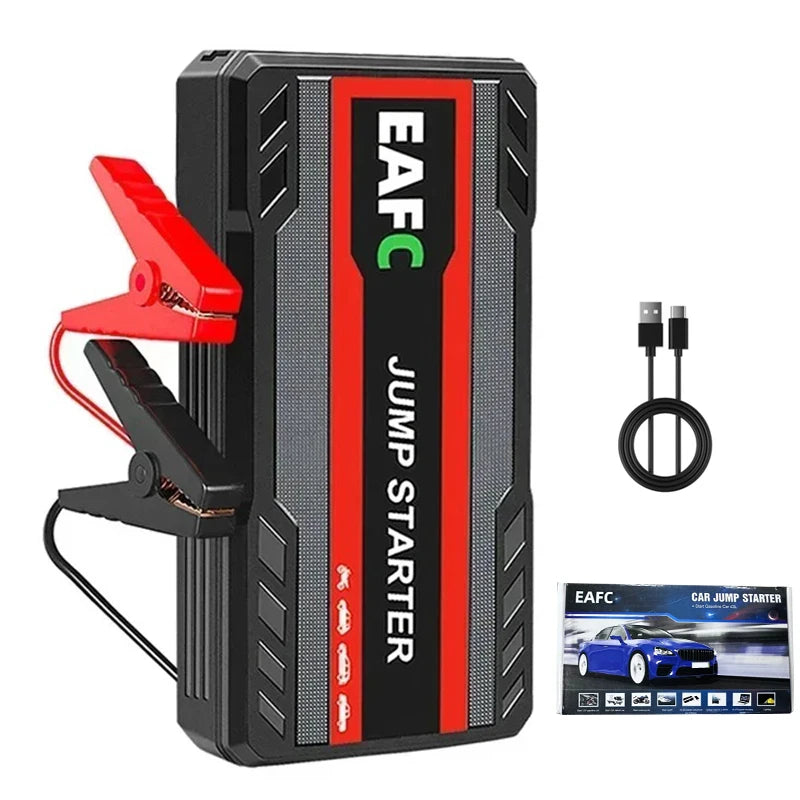 EAFC Avviatore di Emergenza Auto 2000A / 600A – Power Bank Portatile, Booster Batteria 12V per Diesel e Benzina