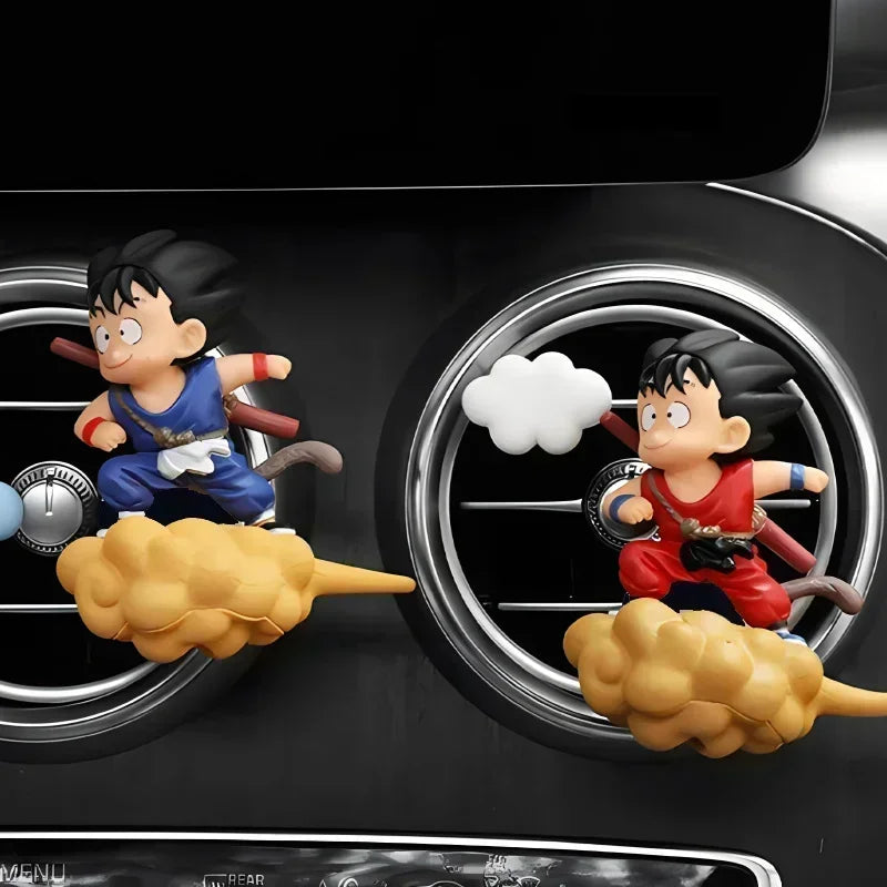 Figura Dragon Ball – Son Goku sulla Nuvola Speedy, Decorazione per Bocchette Auto, Gadget Anime Kawaii