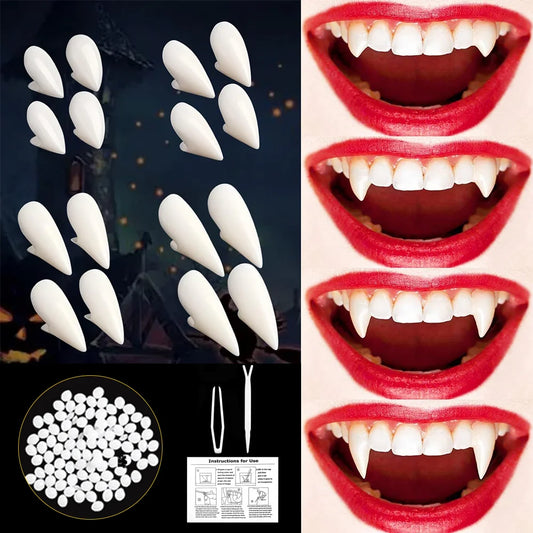 Denti da vampiro per cosplay Halloween