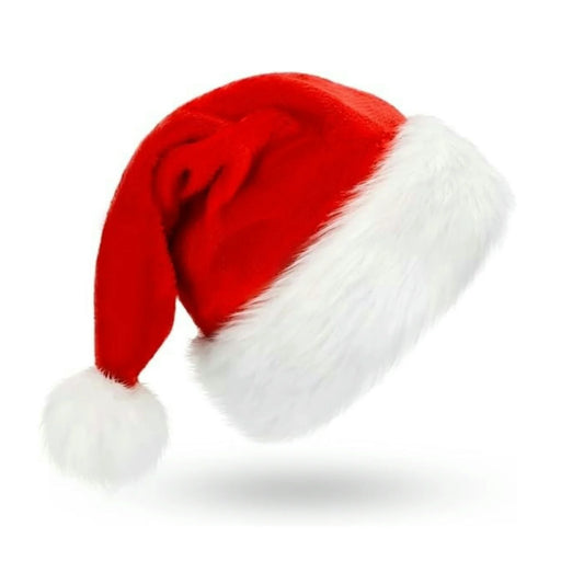 Cappello Babbo Natale rosso in peluche