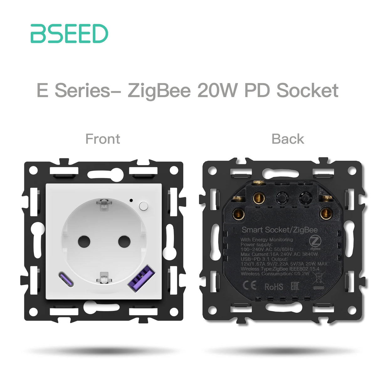 Termostato Smart Zigbee BSEED – Riscaldamento a Pavimento, Caldaia o Acqua – Controllo App Tuya/Alexa/Google Home, Schermo LED Touch