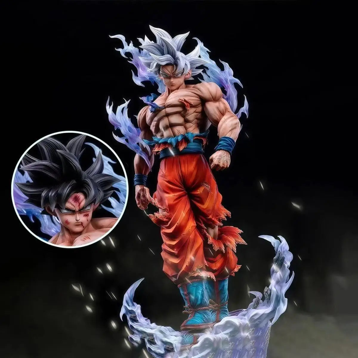 Statua Son Goku Ultra Istinto Dragon Ball Super – Figura GK 21cm Scala 1/8 con Base Effetti Speciali