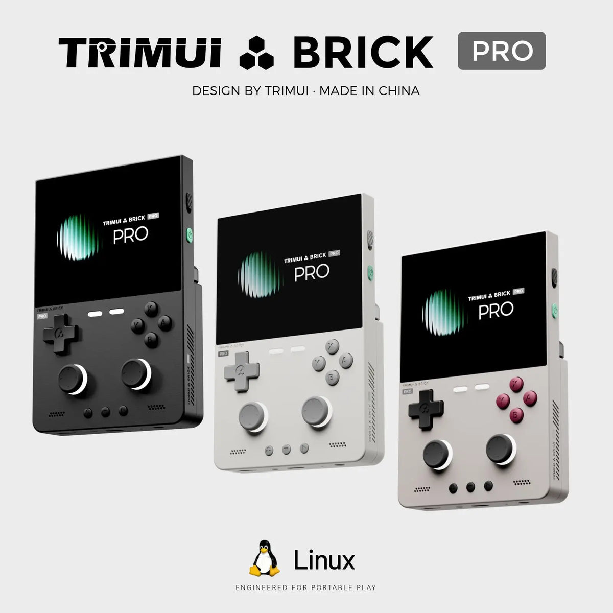 TRIMUI BRICK PRO – Console Portatile Retro | Schermo IPS 3,95", Linux Open Source, Wi-Fi, Joystick RGB | Idea Regalo Gamer