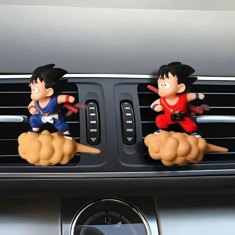 Figura Dragon Ball – Son Goku sulla Nuvola Speedy, Decorazione per Bocchette Auto, Gadget Anime Kawaii