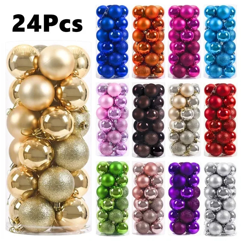 Set 24 palline di Natale da 3, 4 o 6 cm