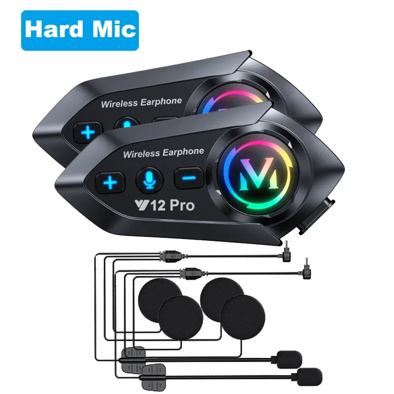 Interfono Bluetooth per casco moto Y12 Pro
