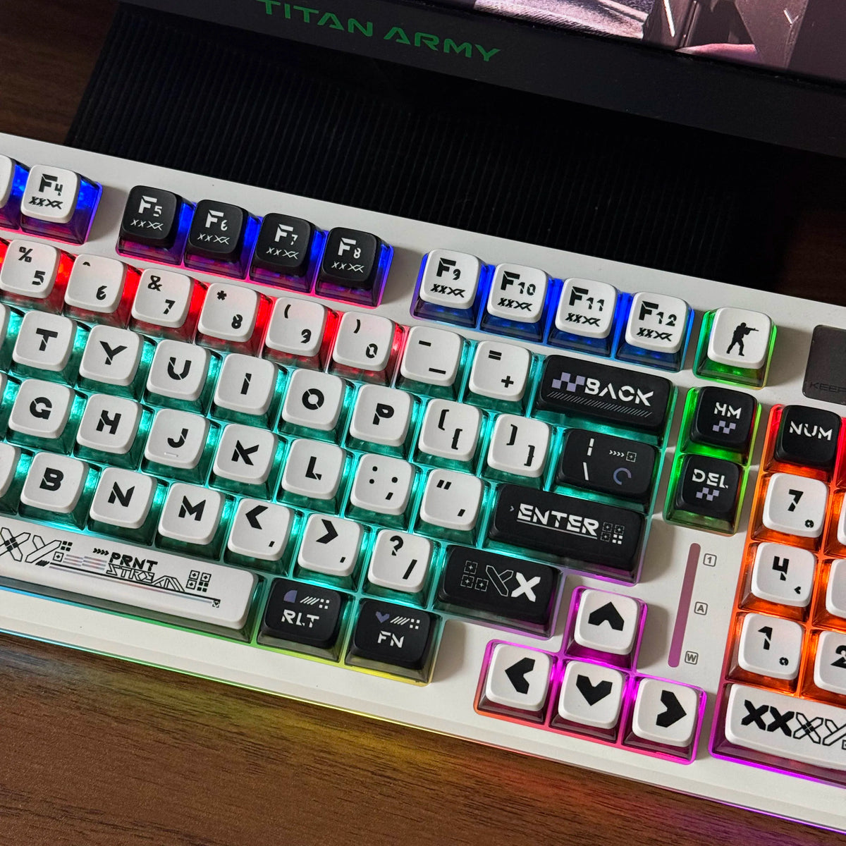 Keycaps Pudding traslucidi 4 lati per tastiere meccaniche
