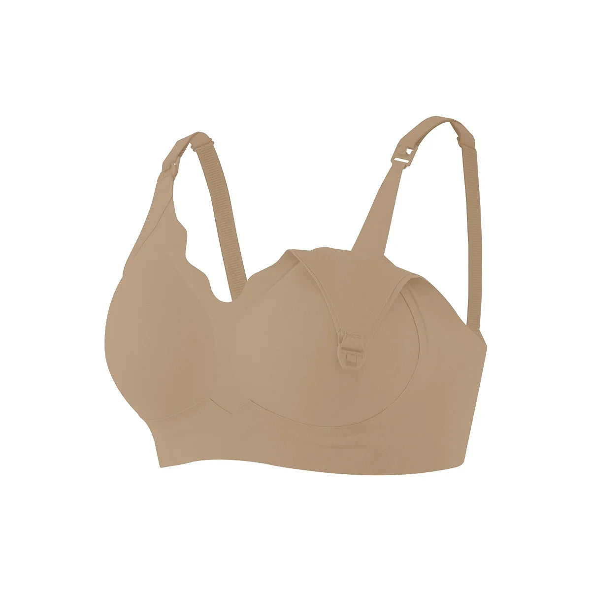 Reggiseno Allattamento Donna – Scollo a V, Seamless, Senza Ferretto, Bordo Ondulato – Intimo Maternità