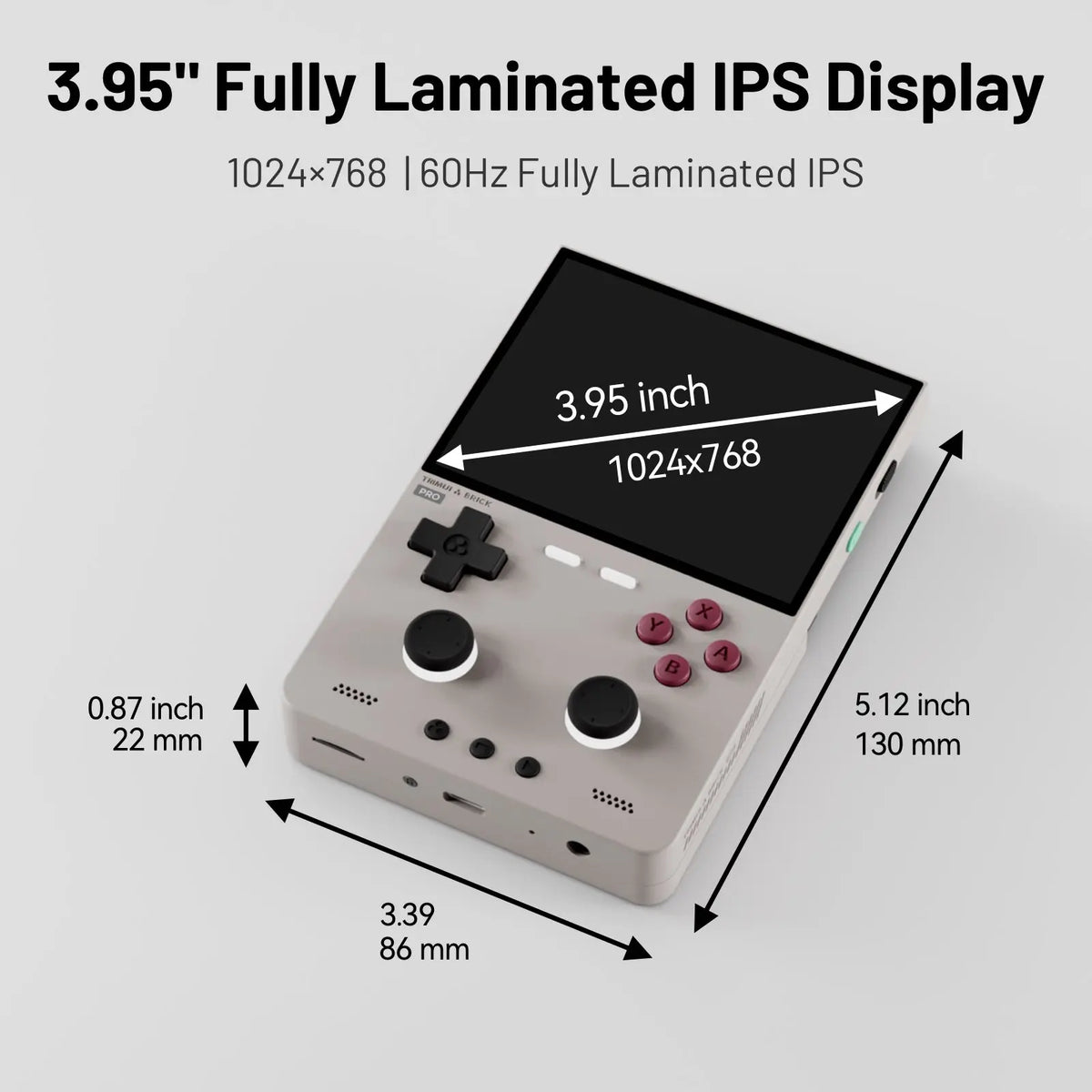 TRIMUI BRICK PRO – Console Portatile Retro | Schermo IPS 3,95", Linux Open Source, Wi-Fi, Joystick RGB | Idea Regalo Gamer