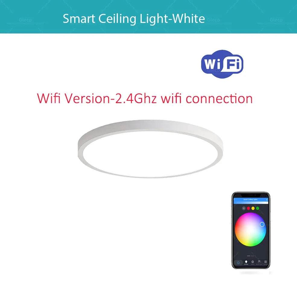 Plafoniera smart RGB+CCT Tuya Wi-Fi o Zigbee