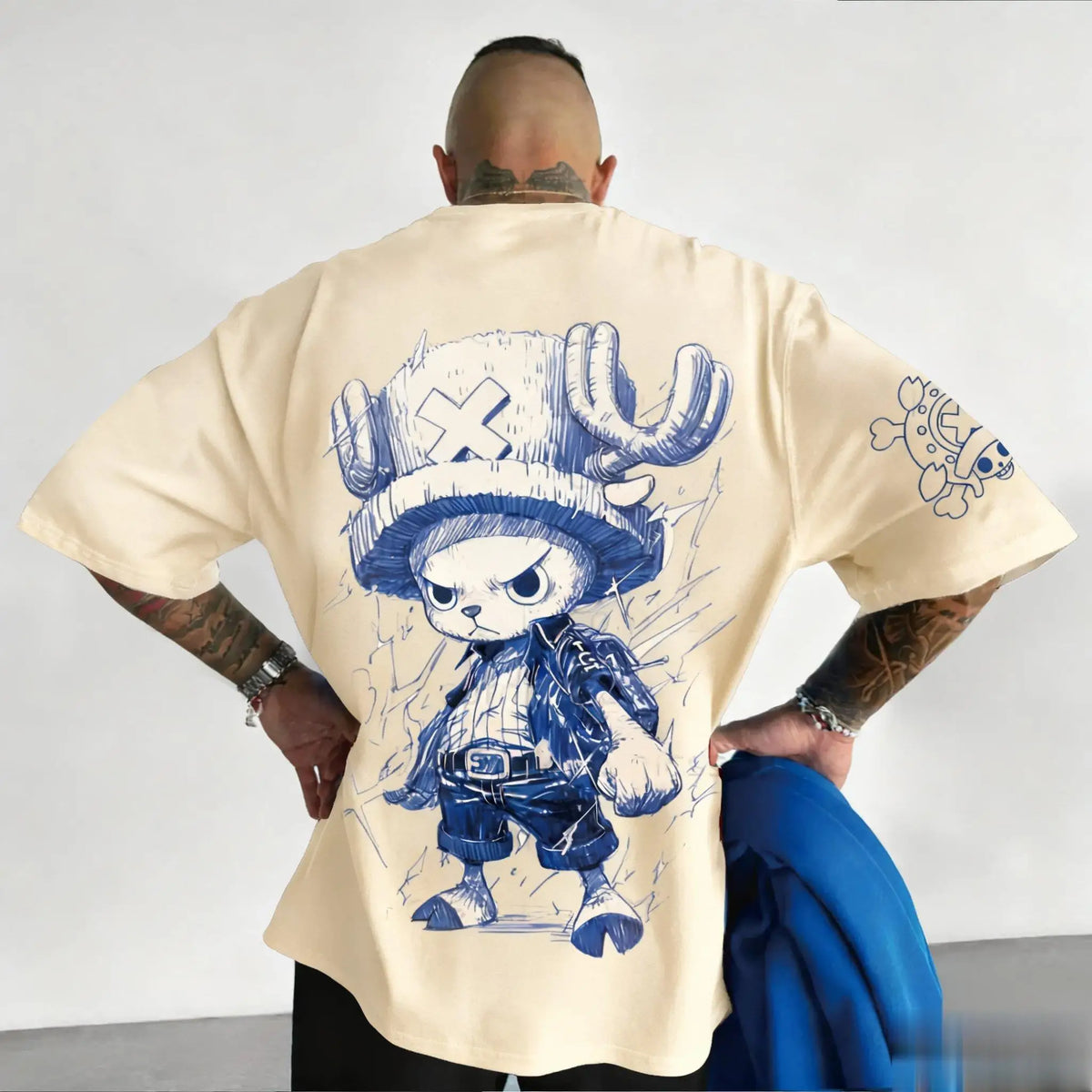 One Piece – T-Shirt Unisex con Stampa Tony Tony Chopper | Stile Oversize Street Hip Hop, Casual, Abbinamento Genitore-Figlio