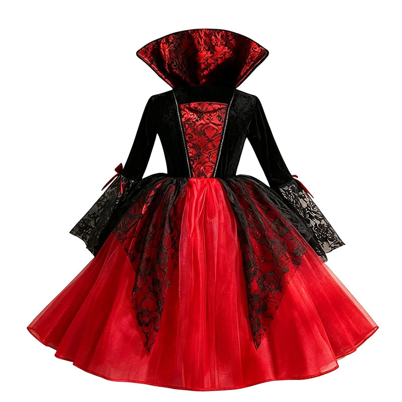 Costume bambina sposa fantasma e vampira per Halloween
