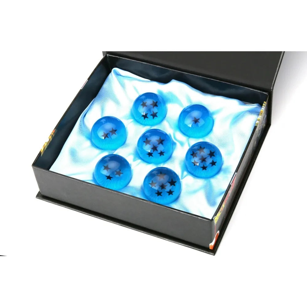 Sfera del Drago Dragon Ball Z – Cristallo Giallo con Base LED in Legno, 1-7 Stelle, Lampada da Notte e Decorazione Scrivania