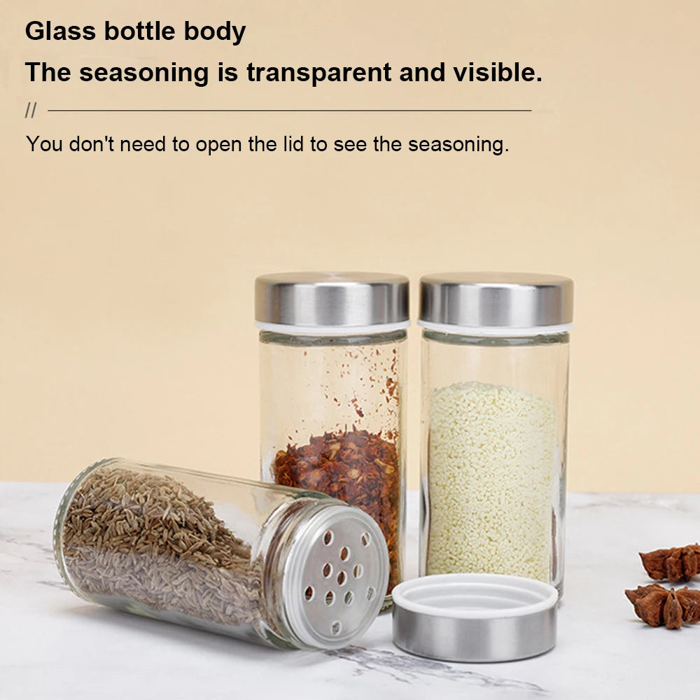 Portaspezie Girevole 360° con 20 Vasetti in Vetro da 100 ml – Struttura in Acciaio Inox, Organizer da Cucina con Etichette e Accessori