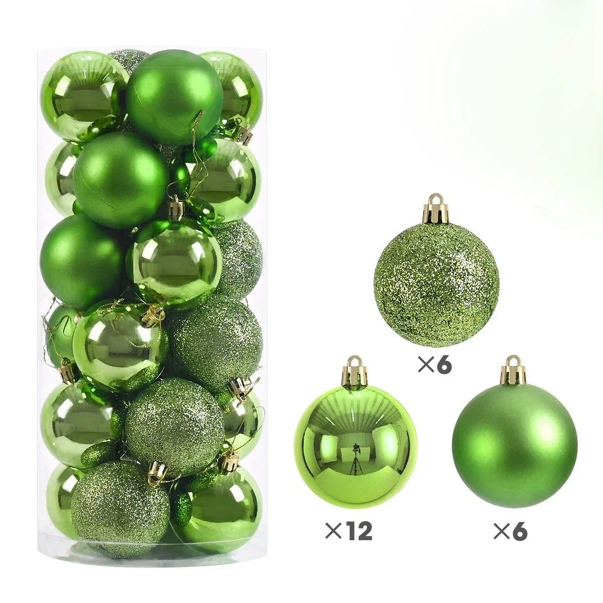 Set 24 palline di Natale da 3, 4 o 6 cm