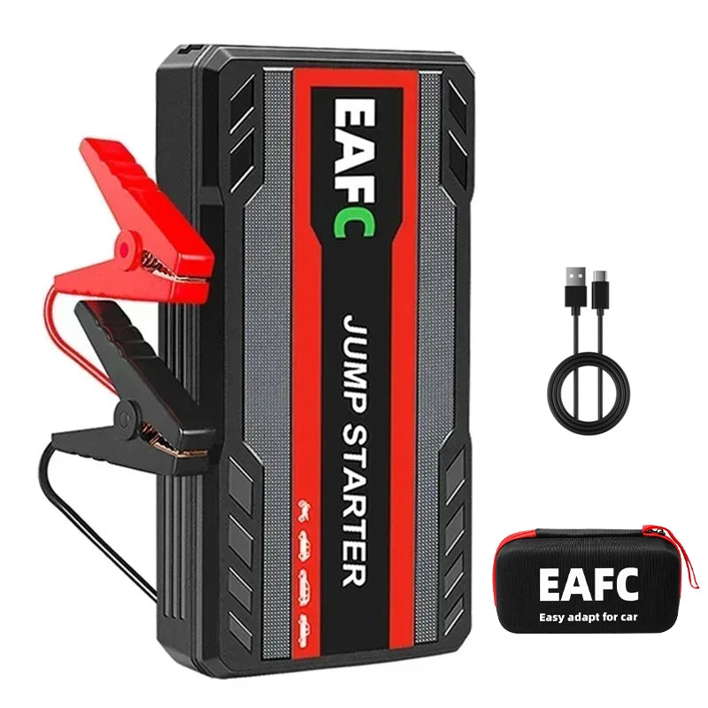 EAFC Avviatore di Emergenza Auto 2000A / 600A – Power Bank Portatile, Booster Batteria 12V per Diesel e Benzina