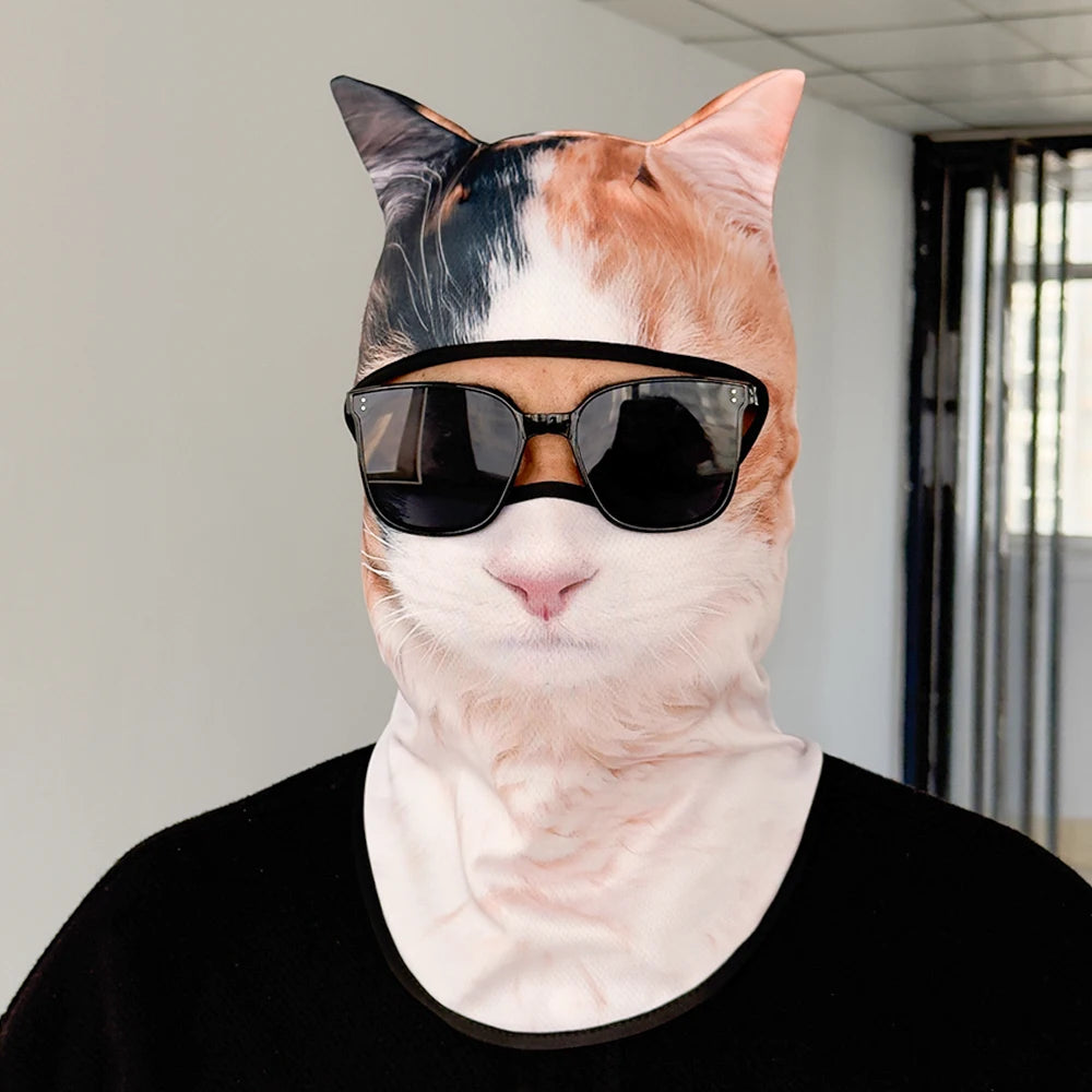Passamontagna 3D Animali – Maschera Integrale per Moto, Bici, Sci, Protezione UV Collo e Viso