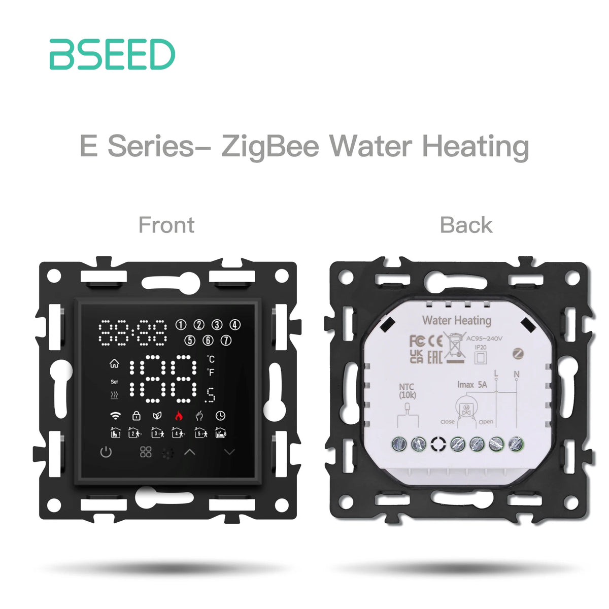 Termostato Smart Zigbee BSEED – Riscaldamento a Pavimento, Caldaia o Acqua – Controllo App Tuya/Alexa/Google Home, Schermo LED Touch
