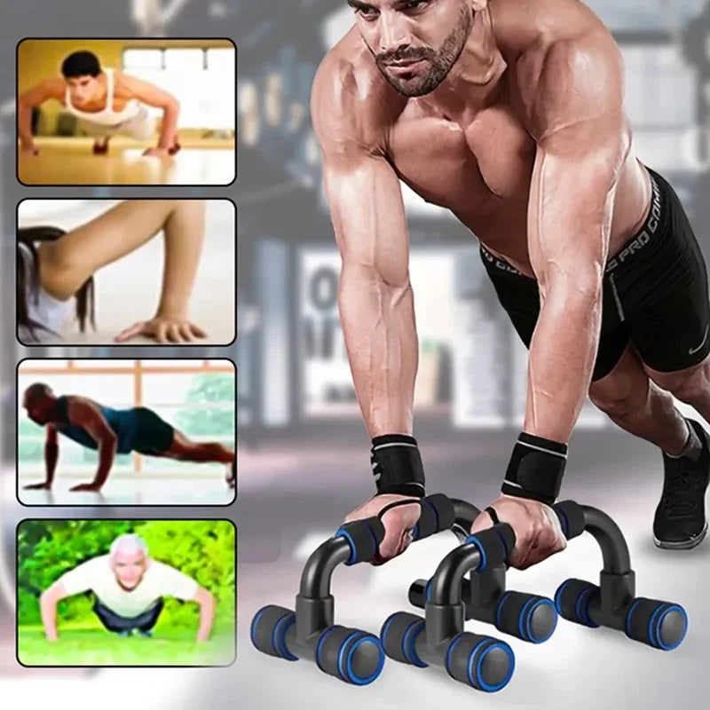 Coppia Maniglie Push-Up a U con Impugnatura in Spugna – Rack per Pettorali, Tricipiti e Addome, per Palestra e Casa