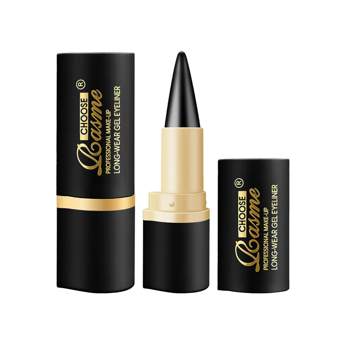 Eyeliner Gel Cremoso RASME – Punta Conica, Waterproof, Lunga Durata, Nero Intenso, 2,5g – Set da 1/2/3 pz