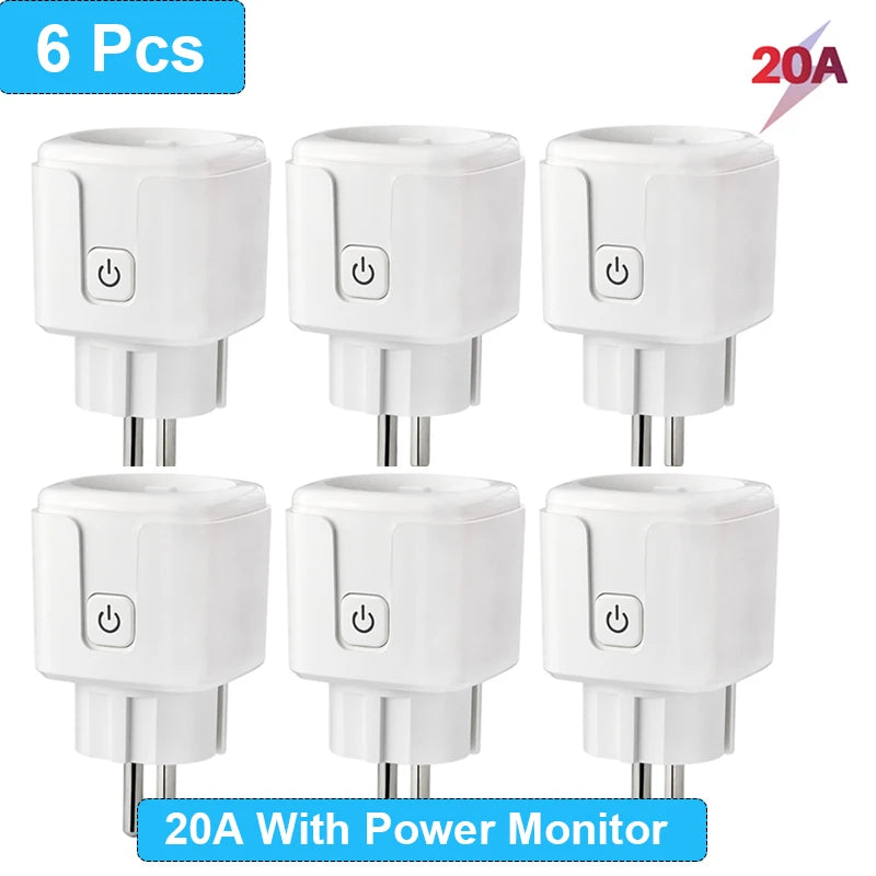 Presa Intelligente WiFi EU 16A/20A – Monitor Consumi, Timer, Compatibile Alexa, Google Home, Tuya