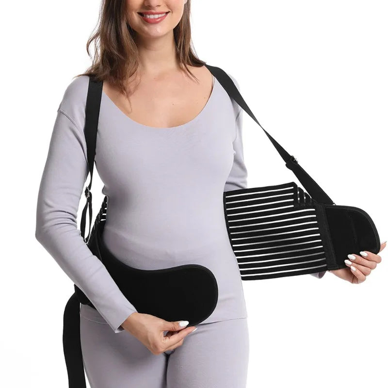 Cintura di Supporto Addominale per Gravidanza Avanzata – Fascia Prenatale con Bretelle | Tutte le Stagioni