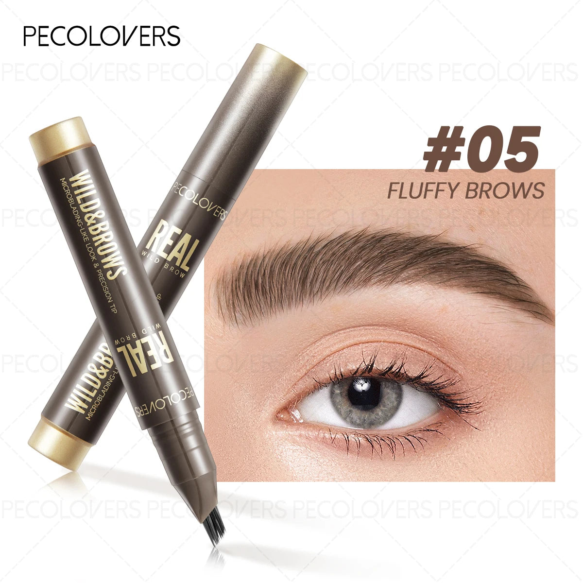 Matita Sopracciglia Multi-Fork PECOLOVERS – Effetto Capello per Sopracciglia Perfette