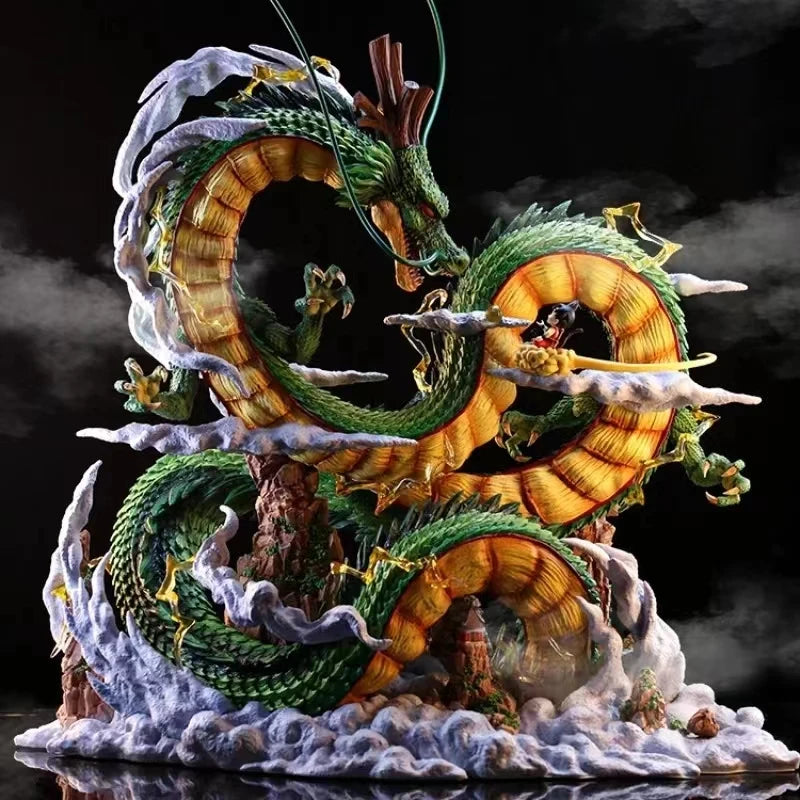 Statua Dragon Ball – Shenron con Son Goku 24cm in PVC, Figura da Collezione Scala 1/12, Idea Regalo Anime
