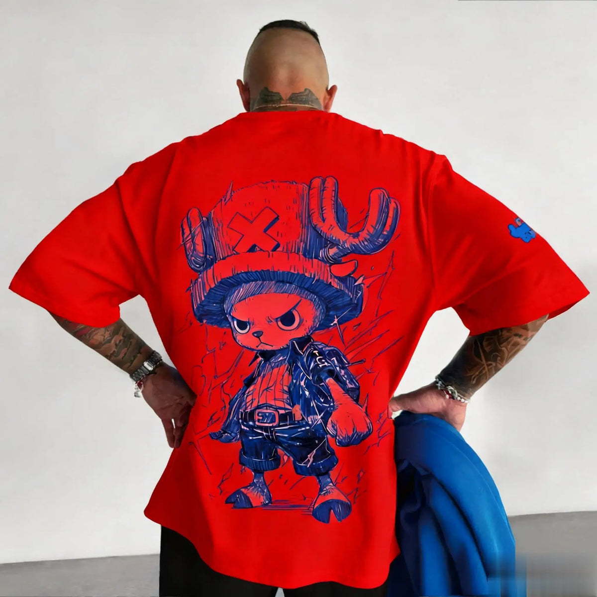 One Piece – T-Shirt Unisex con Stampa Tony Tony Chopper | Stile Oversize Street Hip Hop, Casual, Abbinamento Genitore-Figlio