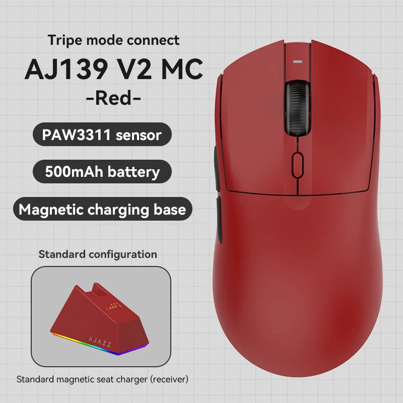 Mouse gaming AJAZZ AJ139 V2 MC tri-mode RGB