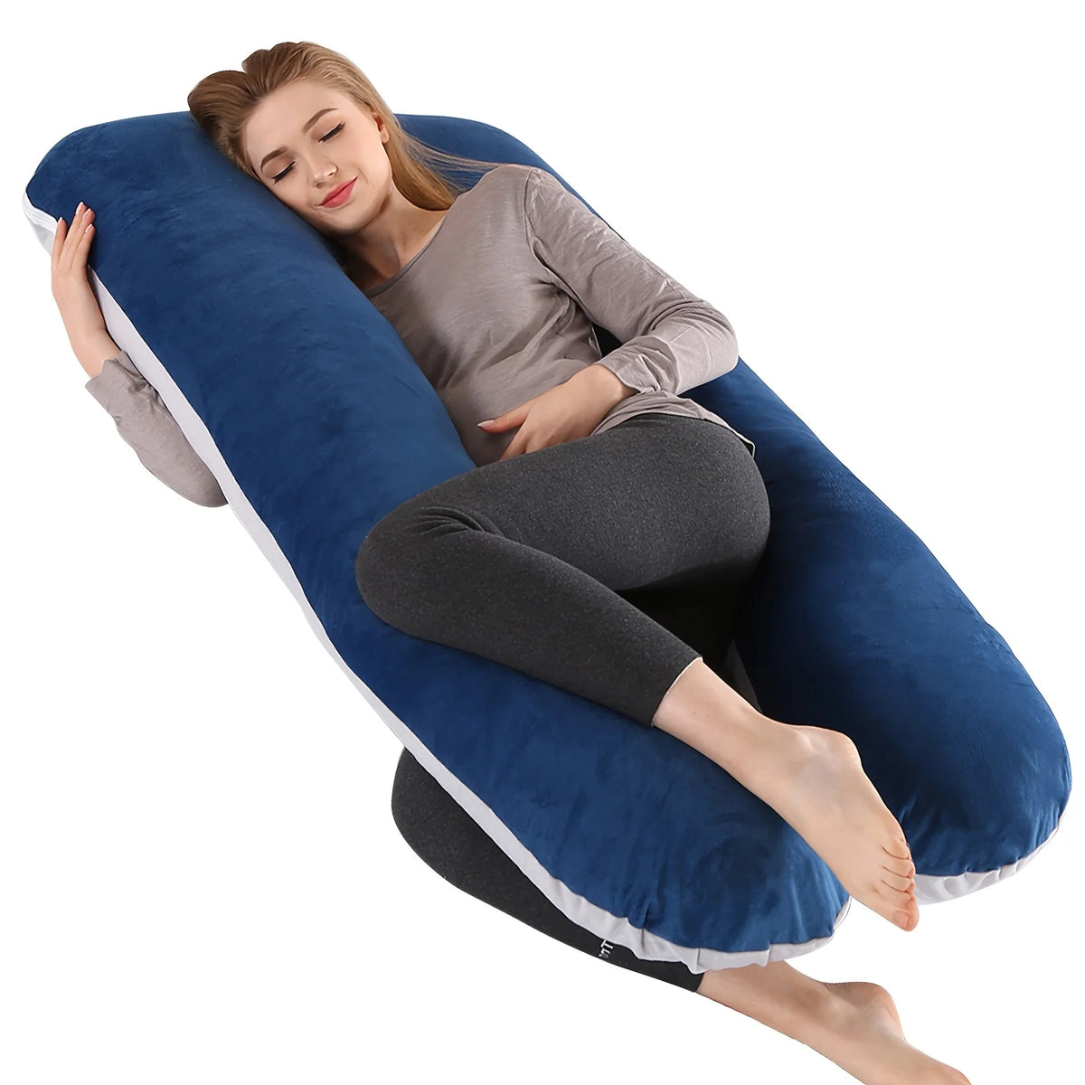 Cuscino Ergonomico a U per Collo e Schiena – Cuscino Maternità, Gravidanza, Ufficio e Viaggio per Adulti