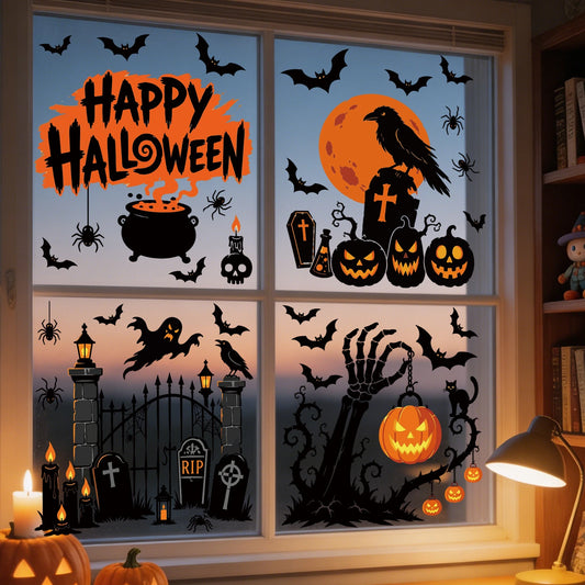 Adesivi statici Halloween per finestre