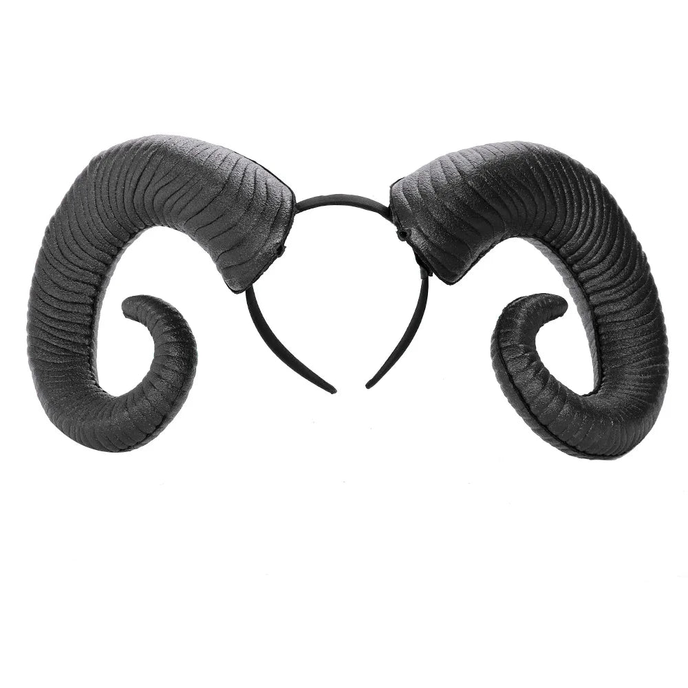 Cerchietto con corna da diavolo curve