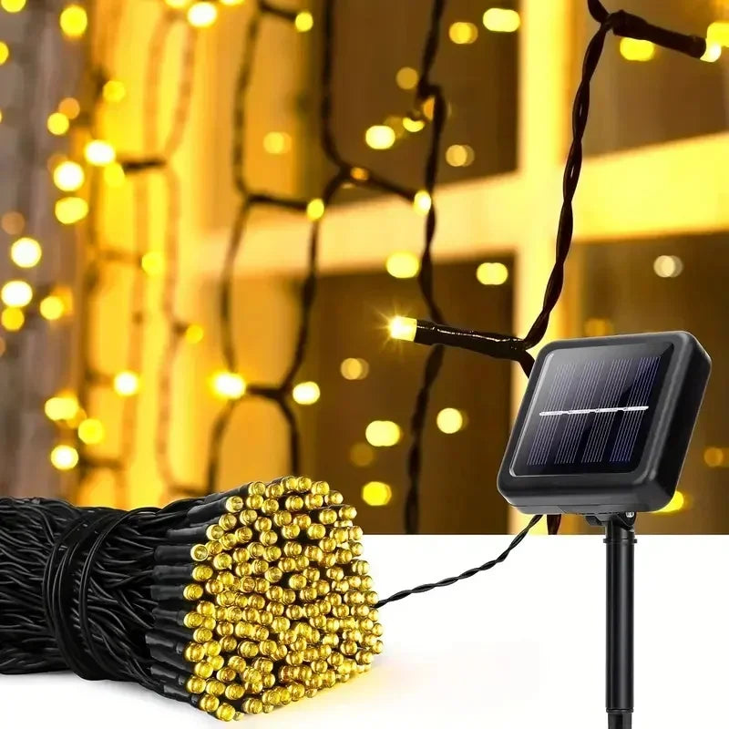 Catena luminosa solare LED impermeabile