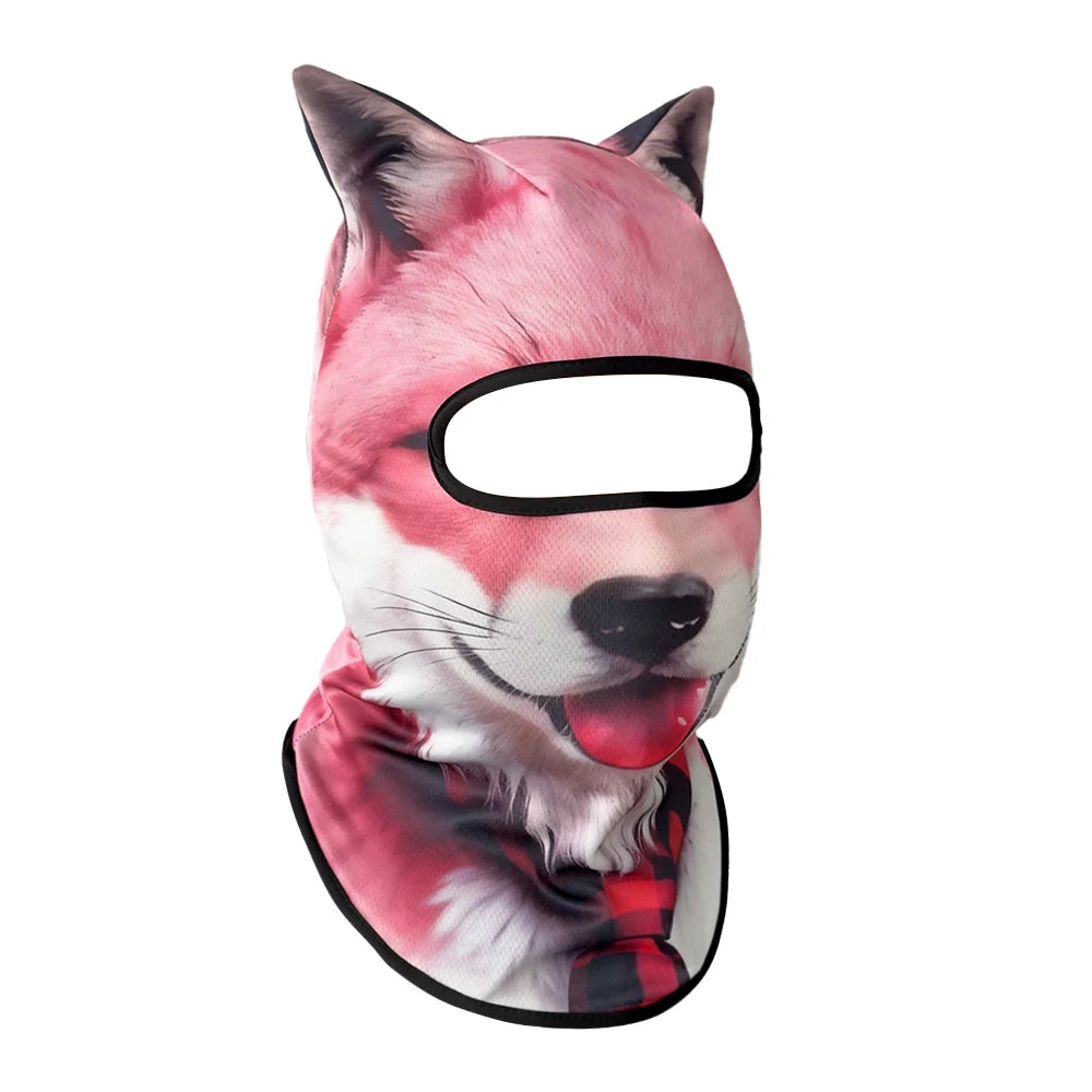 Passamontagna 3D Animali – Maschera Integrale per Moto, Bici, Sci, Protezione UV Collo e Viso