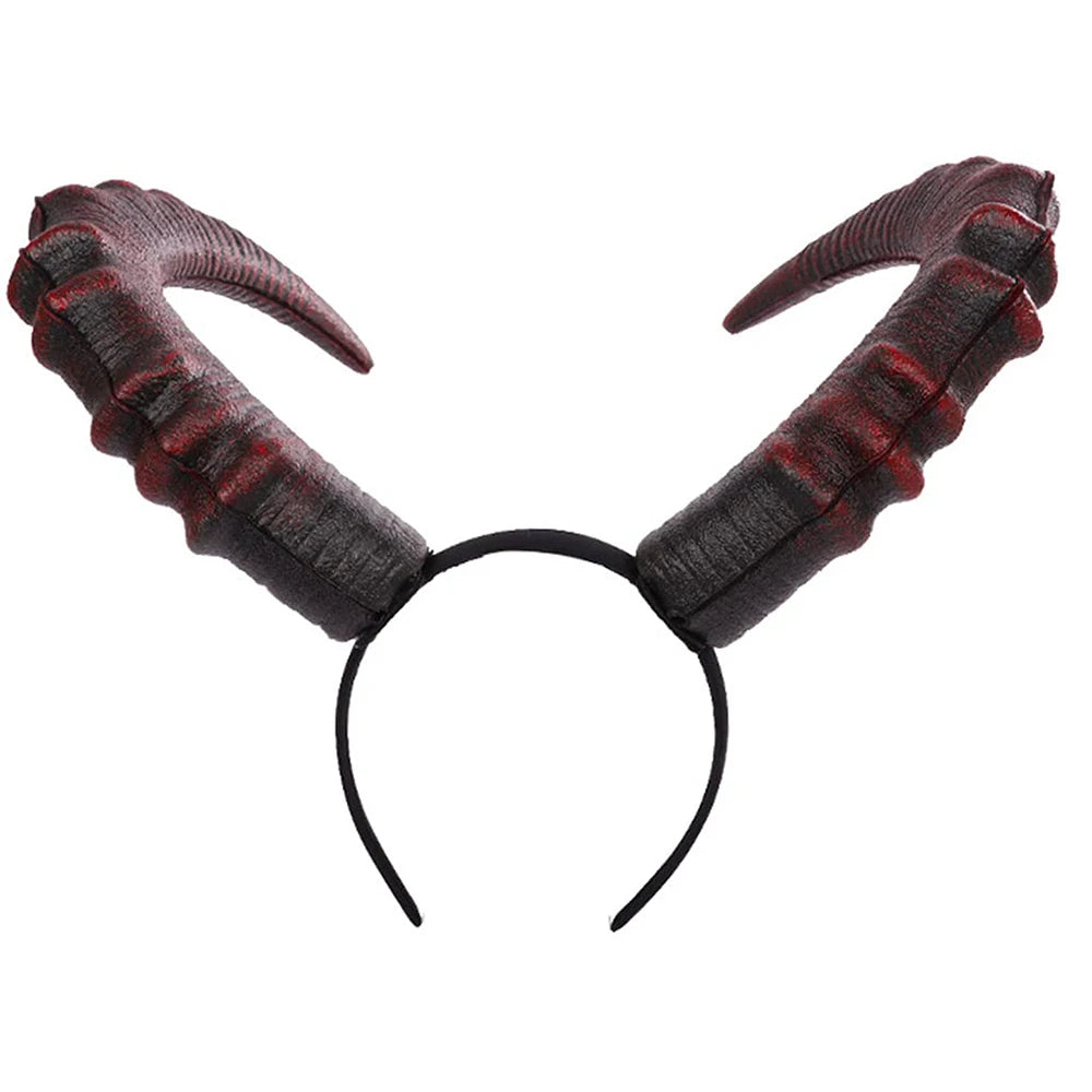 Cerchietto con corna da diavolo curve