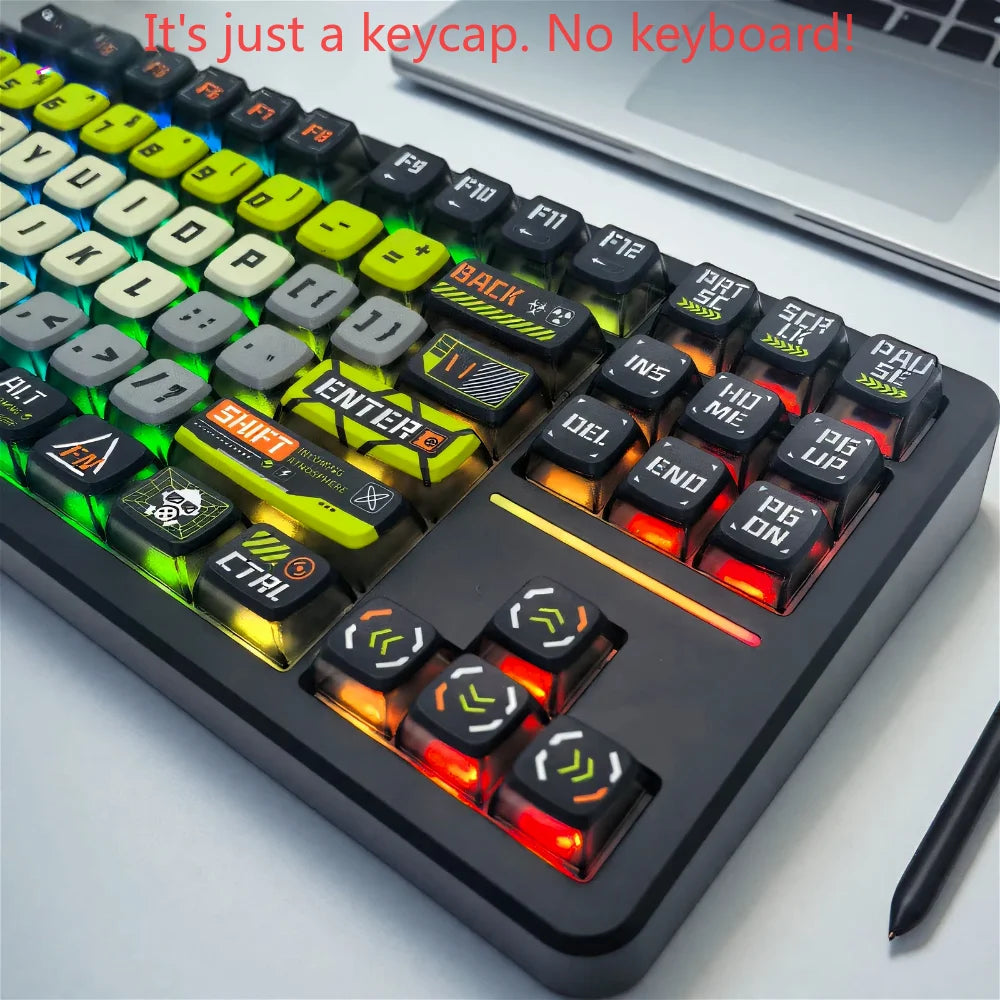 Set 129 keycaps PBT SAX traslucidi Doomsday
