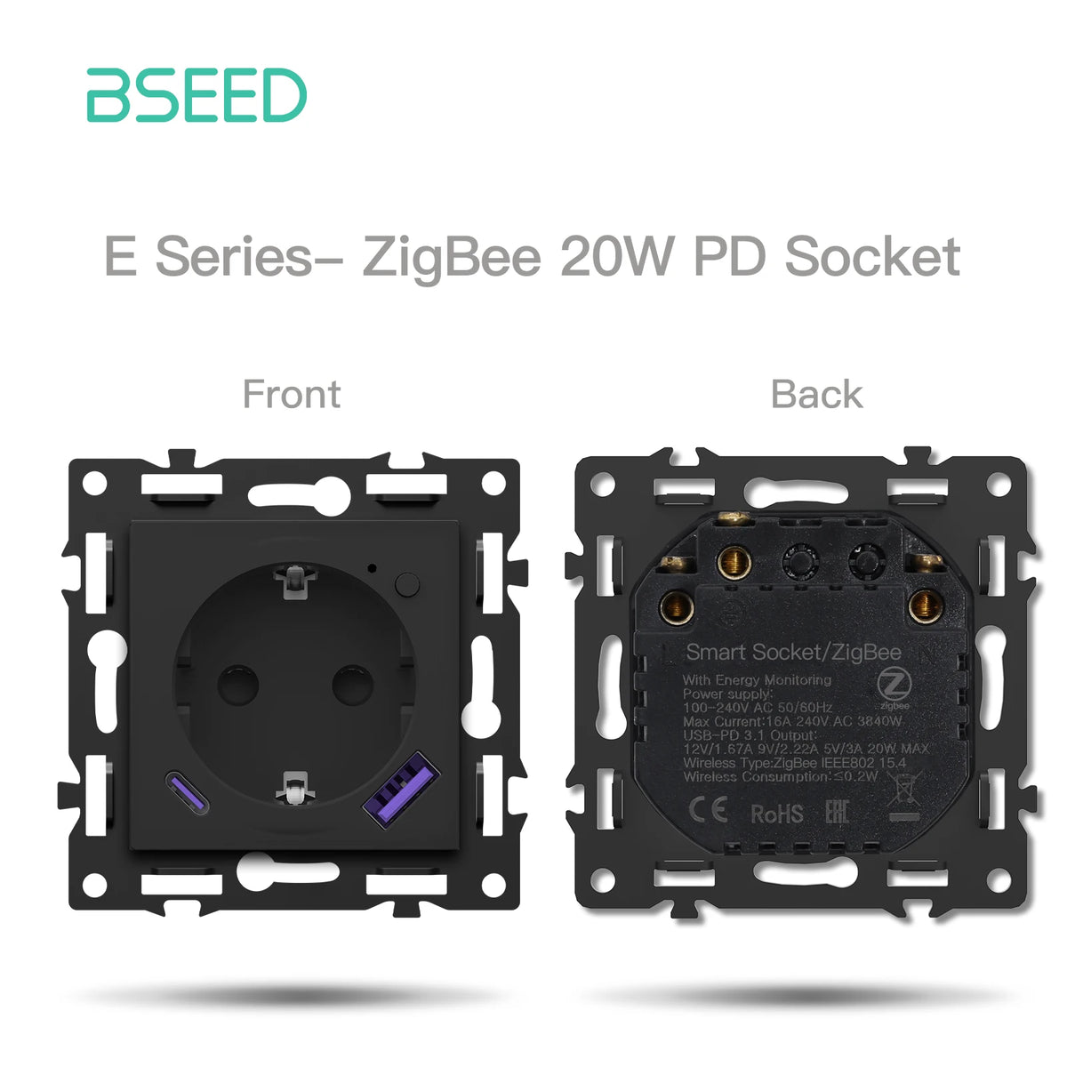 Termostato Smart Zigbee BSEED – Riscaldamento a Pavimento, Caldaia o Acqua – Controllo App Tuya/Alexa/Google Home, Schermo LED Touch