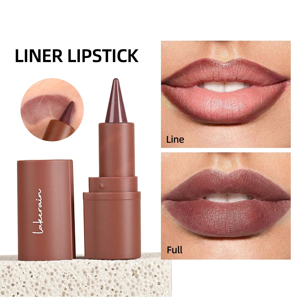 Matita Labbra Lakerain – Effetto Velluto Matte, Waterproof, Lunga Durata, Contorno e Colore Tutto in Uno, 3g