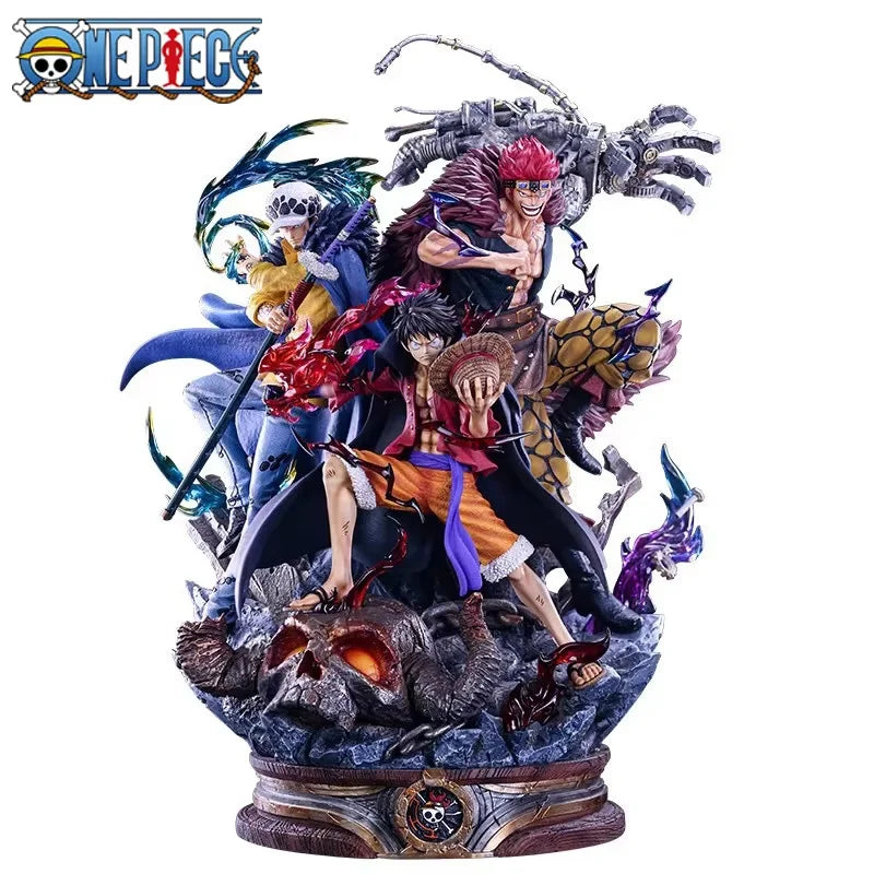 Action Figure One Piece – I 3 Capitani: Luffy e Trafalgar Law | Statua in PVC 20/23cm da Collezione